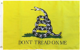Dont Tread on Me Yellow Gadsden Flag Tea Party Banner Historical Pennant 2x3 FT - £12.36 GBP