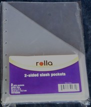 Rolla 2-Sided Slash Pockets, Junior Size, 8.24&quot; By 6&quot; -BRAND New In Package - £4.74 GBP