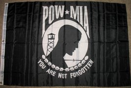 Pow Mia Flag 4&#39;x6&#39; &quot;You Are Not Forgotten&quot; Prisoner of War Banner - £10.29 GBP