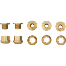 Wolf Tooth 1x 6mm Chainring Bolt: Gold, Set of Five, Dual Hex Fittings - £41.68 GBP