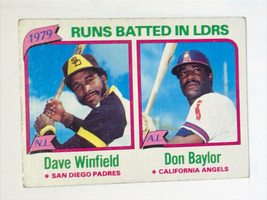 Topps 1980 #203 Dave Winfield San Diego Padres Don Baylor California Angels Card - £0.79 GBP