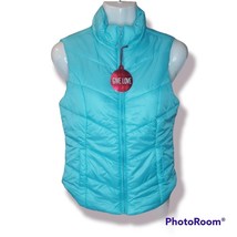 NWT Aeropostale Teal Blue Sleeveless Puffer Vest Full Zip Size XS - £19.46 GBP