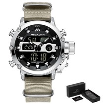 Relogio Masculino MEGALITH Sport Waterproof Watches Men Luminous Dual Display Al - £50.18 GBP