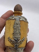 Vintage Dragon Parfum Snuff Bouteille Marron Sculpté de Résine - $63.99