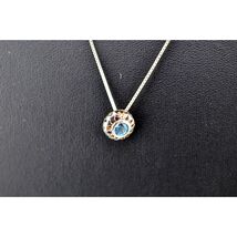 Vintage 925 Sterling Silver Topaz Pendant Necklace - $45.54