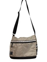 Kenneth Cole Reaction Messenger Bag Khaki &amp; Black Nylon Shoulder Strap - $7.70 CAD
