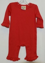 Blanks Boutique Red Long Sleeve Snap Up Ruffle Romper Size 6M image 1