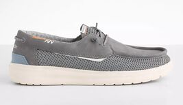 HEY DUDE SIZE 12 M GRANITE WHITE GRAY WALLY STRETCH MIX LIGHTWEIGHT LOAF... - $48.41