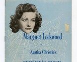 Agatha Christie&#39;s Spider&#39;s Web Program Savoy London England Margaret Loc... - $15.84