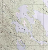 Map Bottle Lake Maine USGS 1988 Topographic Geological 1:24000 27x22&quot; TOPO16 - £35.82 GBP