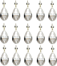 15Pcs Clear Teardrop Crystal Chandelier,Crystal Pendants for Light Lamp &amp; Window - £13.86 GBP