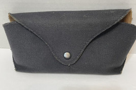 Scott Harris Sun Black Canvas Suede Leather Lined Sunglasses Soft Case Snap - £10.69 GBP