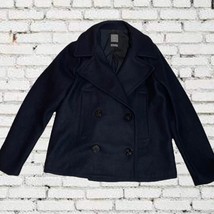 Pea Coat Jacket Wool Blend Waist Length Women size Medium - £14.22 GBP