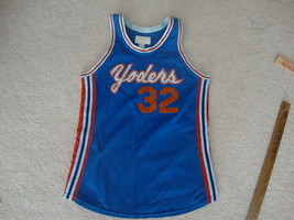 Vintage Yoders Stretch Nylon Harval Brand 70&#39;s Basketball Jersey S - $27.66
