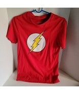 Men&#39;s Red DC Comics The Flash Logo Graphic Tee T-Shirt Size S - $75.07 MXN