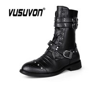 Fashion Men Boots Fur Winter Plush Keep Warm Formal Dress Business Boys Chelsea  - £53.12 GBP