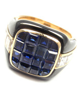 Authentic! Piaget 18k Yellow Gold Diamond Invisible Set Sapphire Enamel ... - £6,587.79 GBP