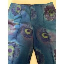 Talbots Women&#39;s M Blue Floral Vintage Streetwear Pants 32&quot; Inseam - $20.79