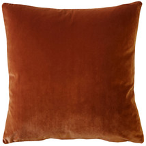 Castello Cinnamon Velvet Throw Pillow 17x17, with Polyfill Insert - £31.93 GBP