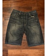 Levi&#39;s Men&#39;s 569 Loose Straight Denim Shorts W34 Jorts Dark Wash - $40.60 CAD
