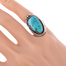 sz4.5 Vintage Navajo silver and turquoise ring - $143.55