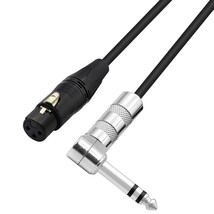 The Pngknyocn 1/4 To Xlr Cable 90 Degree Right Angle 6.35 Mm Trs Male Pl... - £23.77 GBP