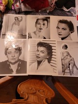 6 Female Publicly Black And White Photos Names Of Thm On Back - $74.99