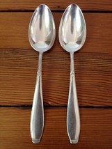 Pair of 2 Vitnage Antique WMF 90 Silverplate Fancy Leaf Spoons Flatware ... - £19.69 GBP