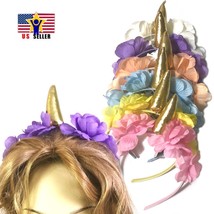 Fancy Sexy Ear Flower Unicorn Headband hair band accessories Halloween c... - £3.80 GBP