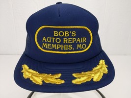 vtg Bob&#39;s Auto Repair Memphis MO Mesh Snapback Trucker Hat Scrambled Eggs - £11.64 GBP