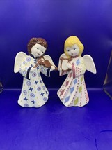 Set Of Vintage Hand Painted Ceramic Angels Christmas Decor. Kitschy - £8.22 GBP