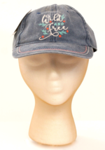 Sugar Creek Collection Faded Blue Wild &amp; Free Strapback Cap Hat Women&#39;s ... - £23.35 GBP