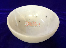 Handmade Marble Fruit Salad Bowl Home Kitchen Decor Wedding Gift | 6&quot; In... - £120.57 GBP