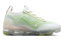 Nike Air Vapormax 2021 Fl Lyknit Women&#39;s Shoes White Green Yellow FD0871 100 - £71.65 GBP