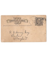 UX4 1877 Salisbury MD to Berlin MD Fancy Cork Cancel Wmk Dark Buff - £47.93 GBP