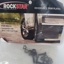 Trim Plates for 24&quot; Mudflaps RockStar Reversible Silver and Black Finish... - $41.40