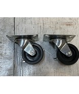 2 Pack of Standard Plate Casters 105mm Base 75mm OD 32mm Treadwidth(2 Qu... - $33.60 CAD