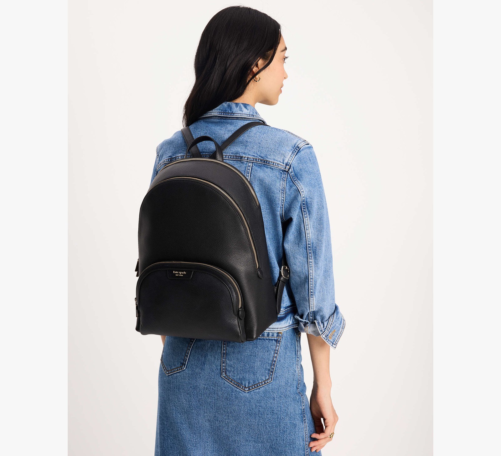 Kate Spade Hudson Large Pebbled Leather Backpack ~NWT~ Black Item image 2