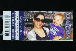 Colorado Rockies vs Philadelphia Phillies MLB Ticket w Stub 07/14/2012 Y... - £8.98 GBP