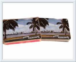 Miami Skyline Souvenir Playing Cards in Original Box 1950&#39;s, Standard Deck - $10.00