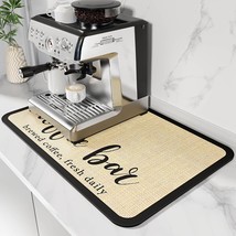 Coffee Mat Mat Hide Stain Absorbent Drying Mat With Waterproof Rubber Ba... - $18.99