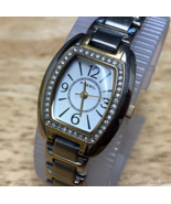 Fossil Quartz Watch ES-2023 Women Silver Steel Barrel Rhinestone New Bat... - $18.99