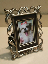 Vintage 3 1/2&quot; x 5&quot; Retro Design Metal Picture Frame - £7.85 GBP