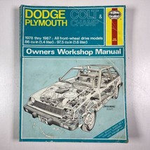 Dodge Plymouth Colt Champ 1978-1987 Tune Up Shop Service Repair Manual Book - £10.24 GBP