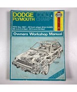Dodge Plymouth Colt Champ 1978-1987 Tune Up Shop Service Repair Manual Book - $244.42 MXN