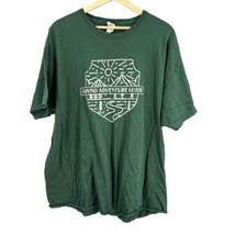 Grand Adventure Guide Fruit Of The Loom Green Graphic Print T-shirt Size 2XL - $11.65