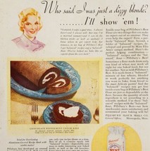 1934 Pillsbury Best Flour Dessert Advertisement Baking Ephemera  - $34.99