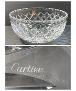 Cartier Signed Crystal Centerpiece Bowl 8&quot; Vintage Cut Glass Diamond Sta... - $167.11 CAD