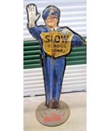 Antique 1950s Coca-Cola Police Crossing Guard Advertising Sign - $56,431.56 MXN