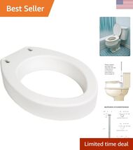 Raised Elevated Toilet Seat Riser for an Elongated Toilet and Compatible... - $82.86
